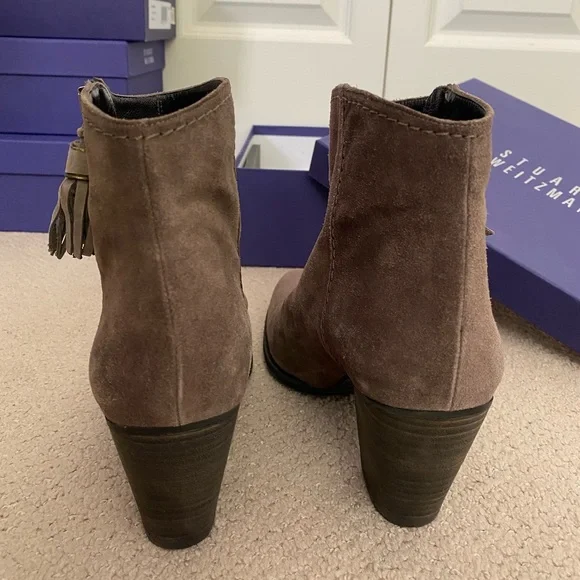 Stuart Weitzman Nuprancing Suede Bootie | Size 9.5 - Picture 4 of 7